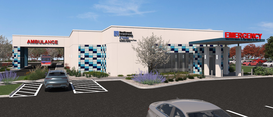 A rendering of the exterior of Northwest Emergency at Tascosa