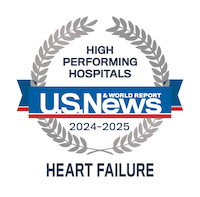 US News and World Report Heart failure badge